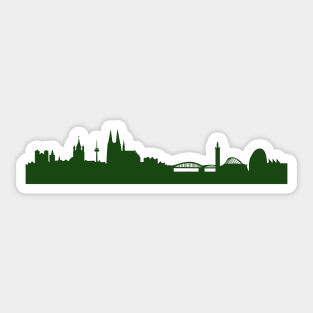 COLOGNE Skyline in forest green Sticker